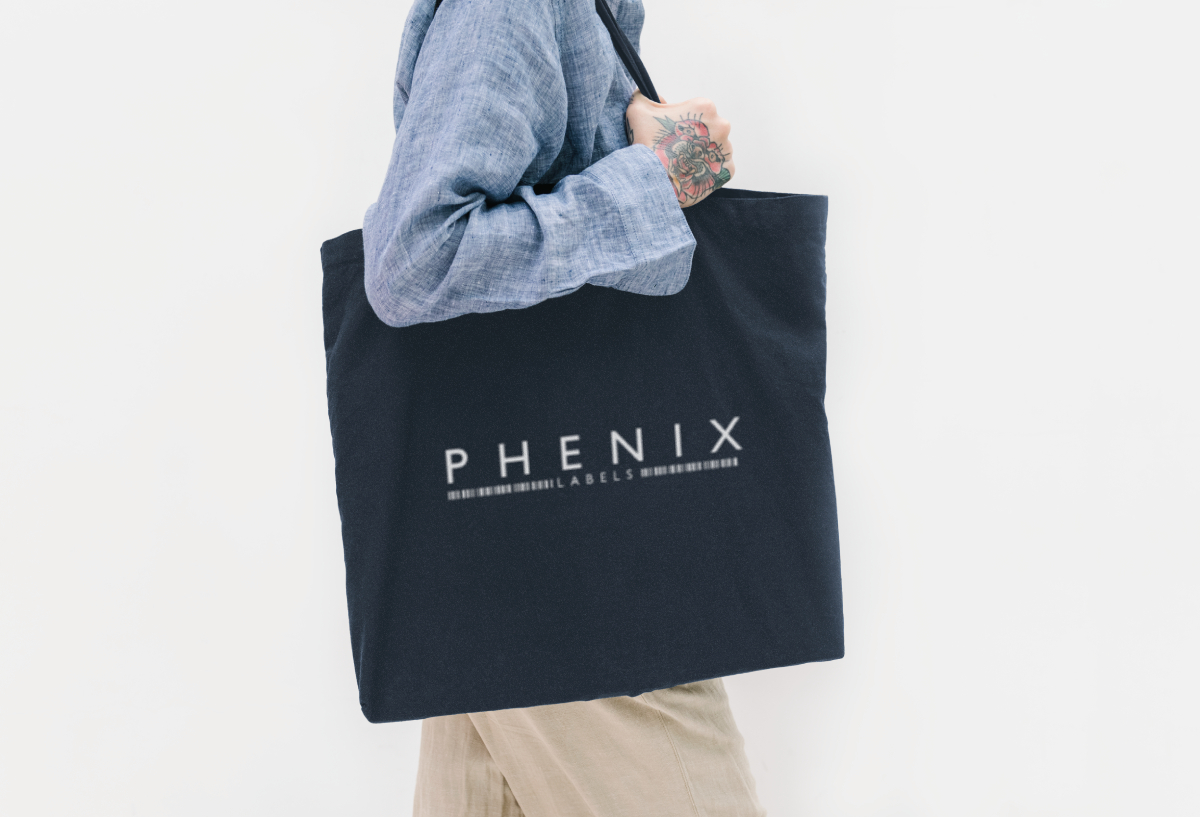 Tote bag noir Phenix Labels