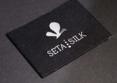 etiquette tissee Seta Silk