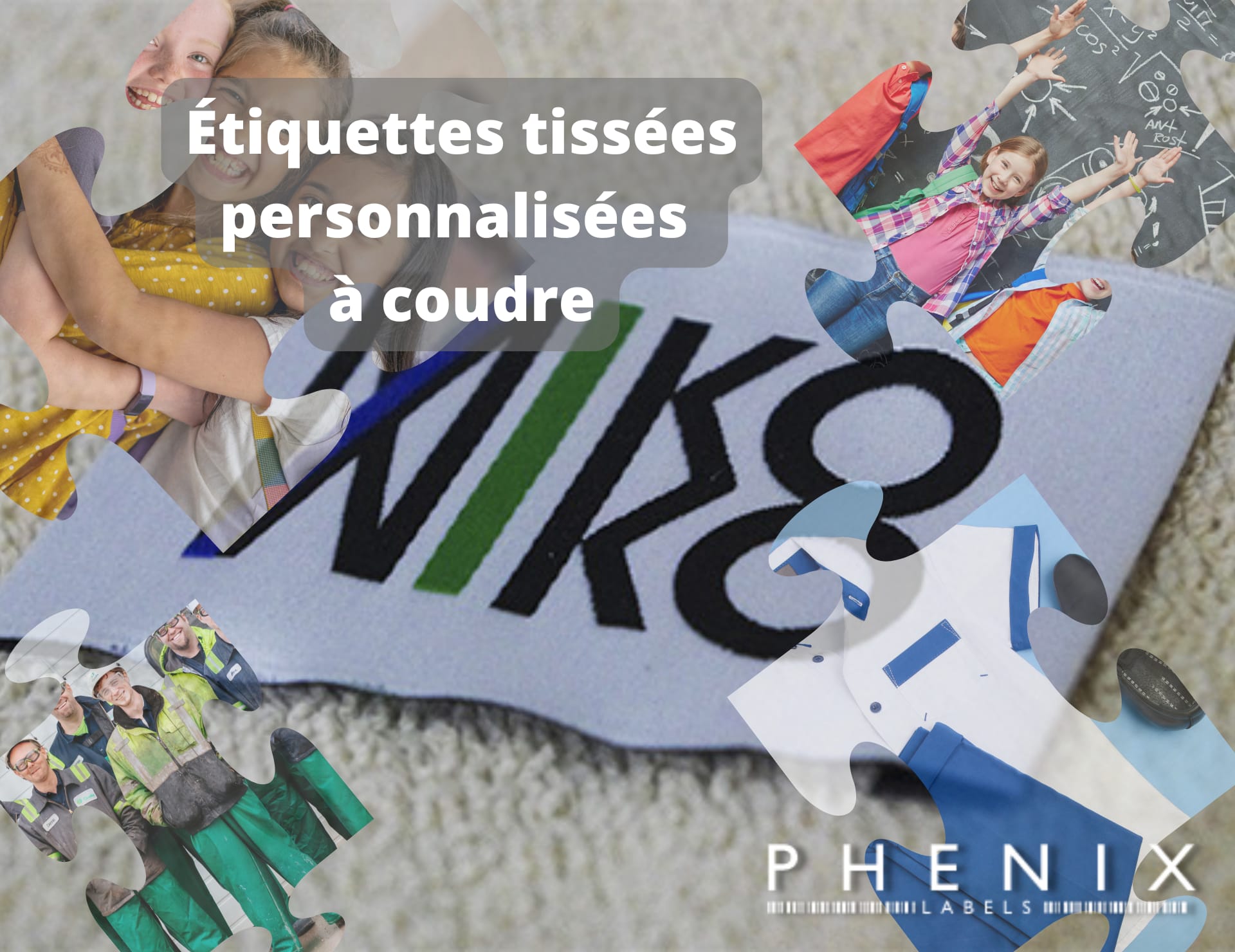 Étiquettes tissées personnalisées à coudre